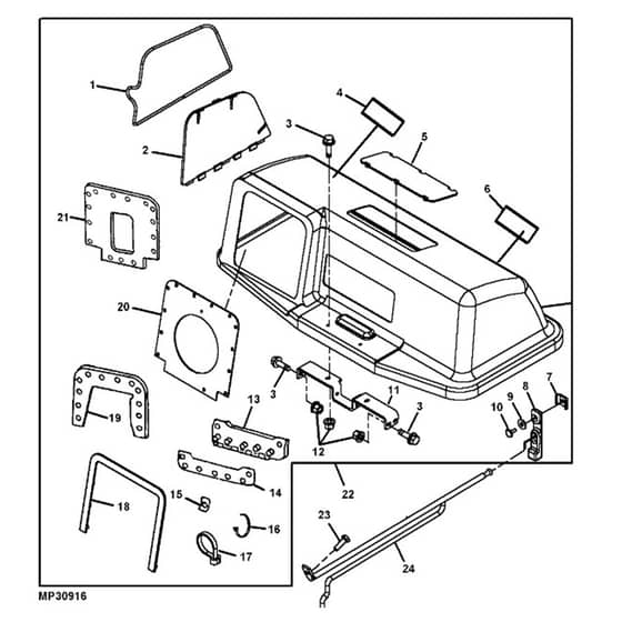 John Deere L130 - PC9291 - Hopper Top - ST646174