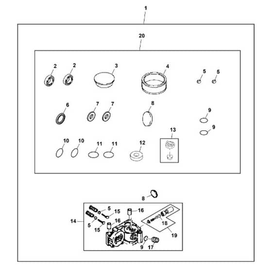 John Deere L130 - PC9291 - Repair Kit - ST861128