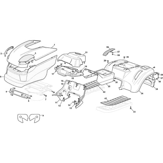 L 135BH - 2012-2020 - 2T0620273/SBR - Castel Garden Ride On Mower Body Diagram