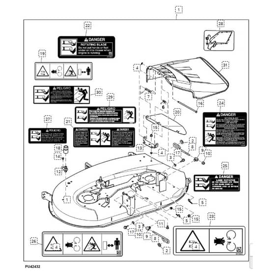 John Deere LA105 - PC9740 - Mower Deck - ST163913