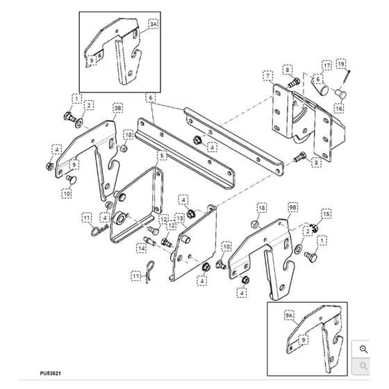 John Deere LA115 - PC9741 - Mounting Brackets - ST163926