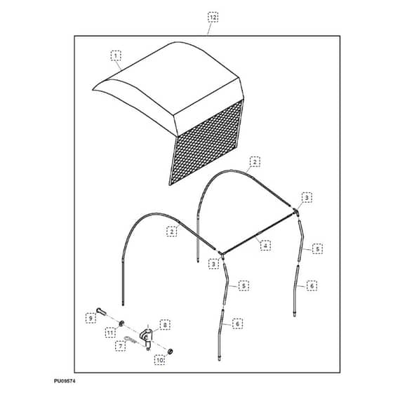 John Deere LA115 - PC9741 - Canopy - ST163945