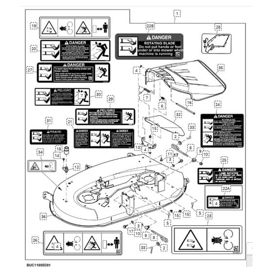 John Deere LA115 - PC9741 - Mower Deck (1/2) - ST701954