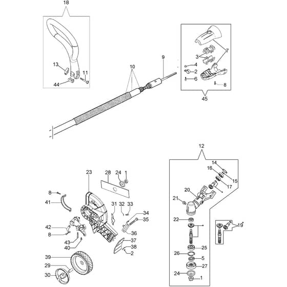 Lawn edger - Oleo-Mac Multi Function Tool Lawn edger Diagram