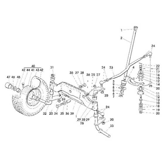 John Deere Lawn - PC4520 - Front Axle - ST132887