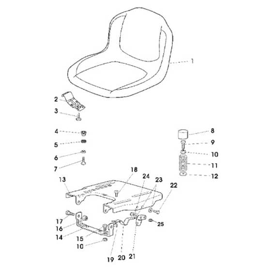 John Deere Lawn - PC4520 - Seat - ST132896