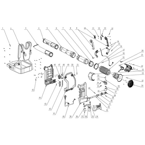 EGO LB6000E - Leaf Blower (Version B) Main Assy Diagram