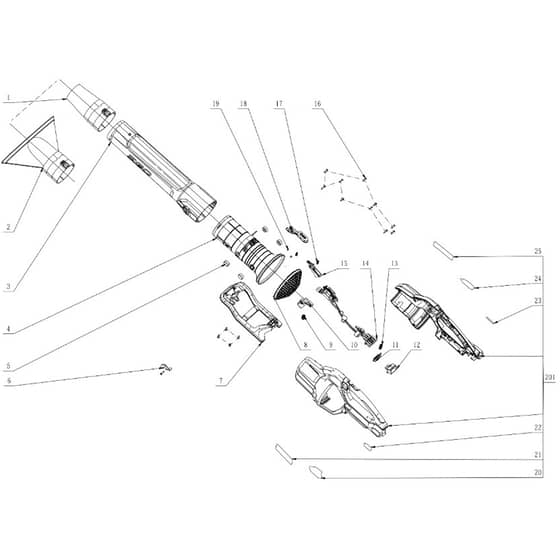 EGO LB6700E - Leaf Blower (Feb 2025) Main Assy Diagram