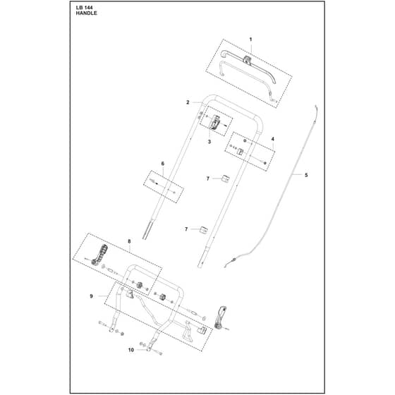 Husqvarna LB 144 - 970722101 - Handle