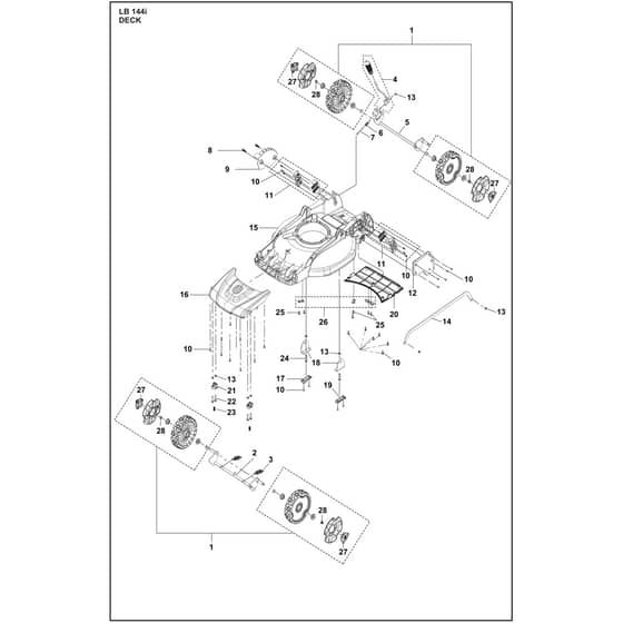 Husqvarna LB 144i - 970648201 - Deck