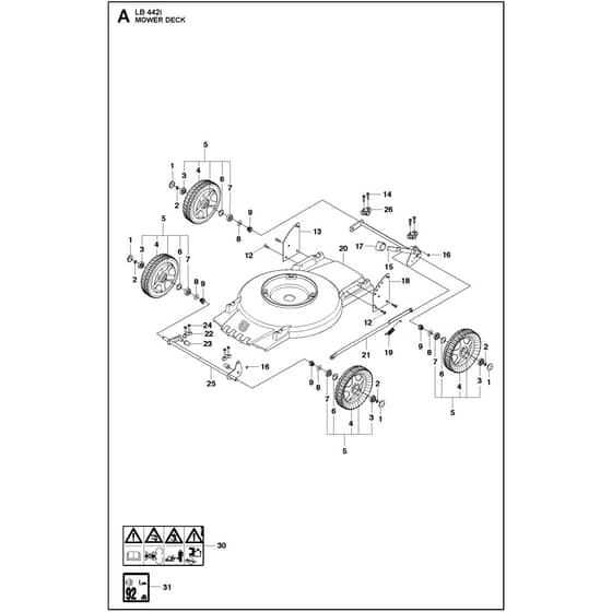 Husqvarna LB 442i - 970482301 - Mower Deck / Cutting Deck