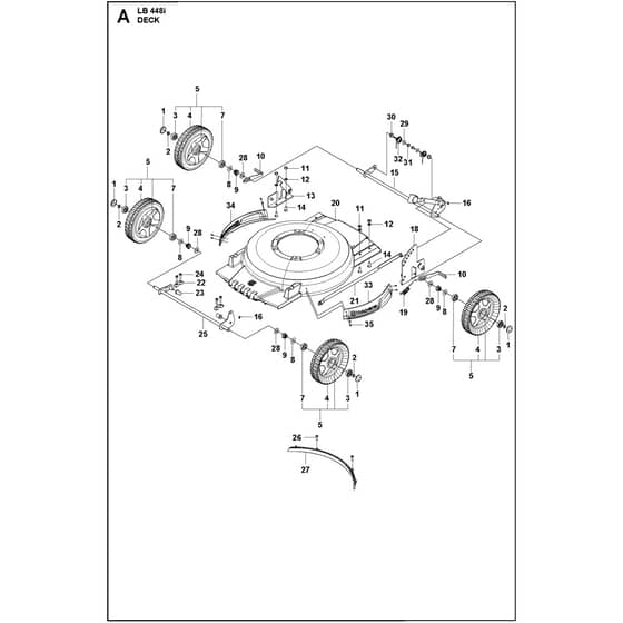 Husqvarna LB 448i - 970482401 - Mower Deck / Cutting Deck