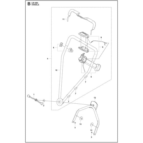 Husqvarna LB 448i - 970482401 - Handle