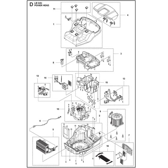 Husqvarna LB 548i - 967977301 - Power Head