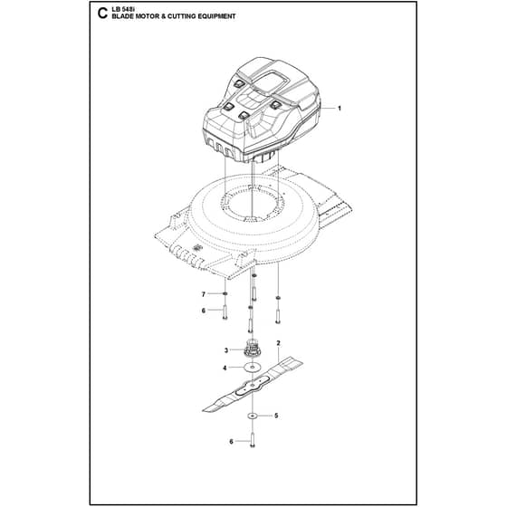 Husqvarna LB 548i - 967977301 - Blade Motor And Cutting Equipment