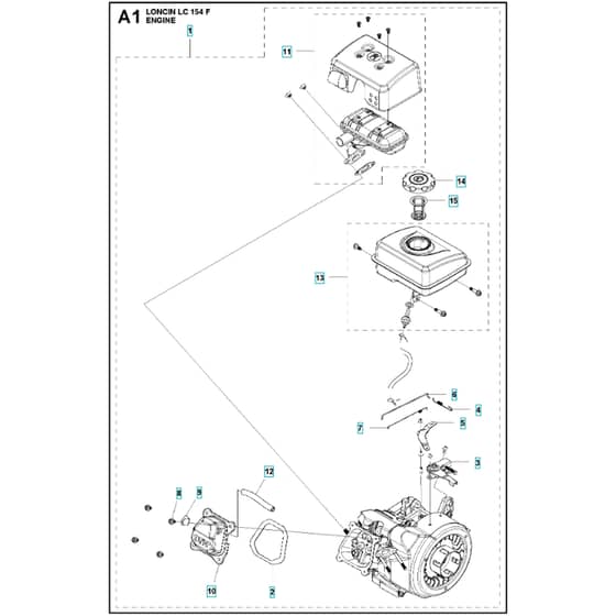 McCulloch LC154F - - Main Assy (1) Parts Diagram