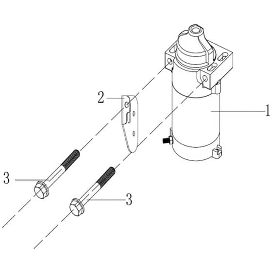 Cobra LC1P92F-1 - Loncin Tractor Engine May 2023 Starter Assy Diagram