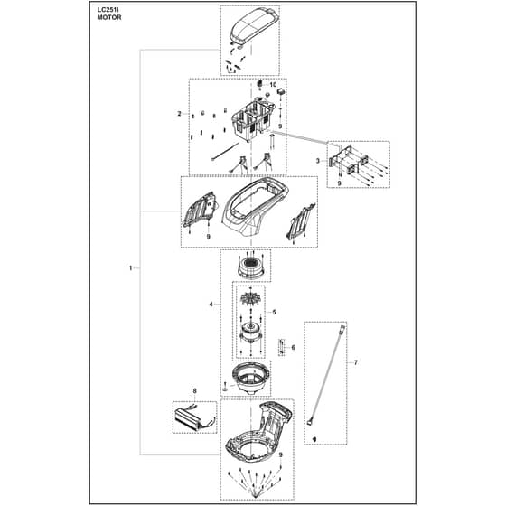 Husqvarna LC 251i - 970722401 - Motor