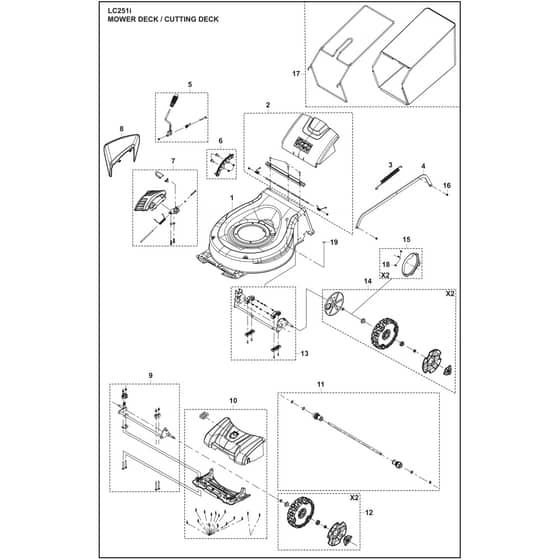 Husqvarna LC 251i - 970722401 - Mower Deck / Cutting Deck