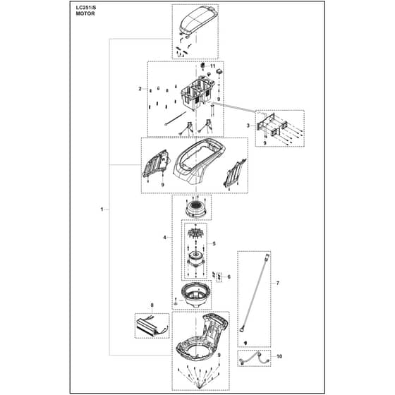 Husqvarna LC 251iS - 970722601 - Motor