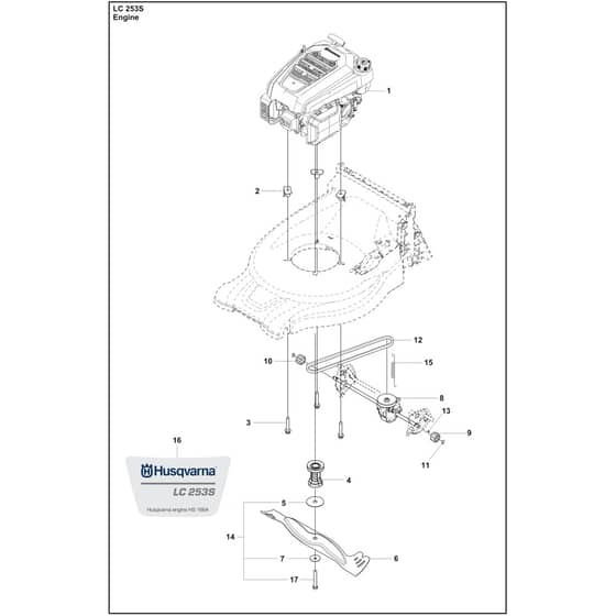 Husqvarna LC 253S - 970541501 - Engine