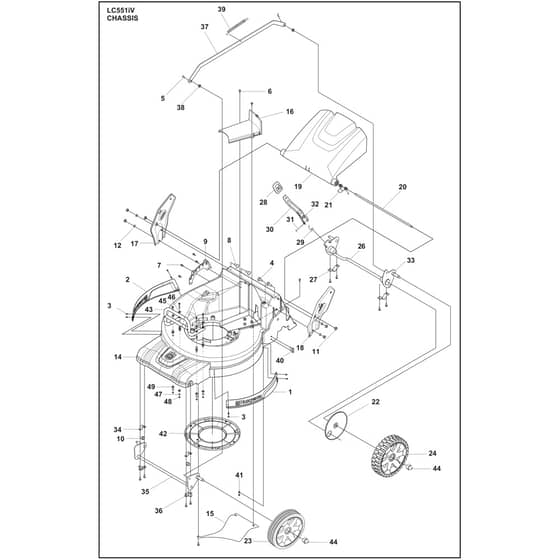 Husqvarna LC 551iV - 970626001 - Chassis