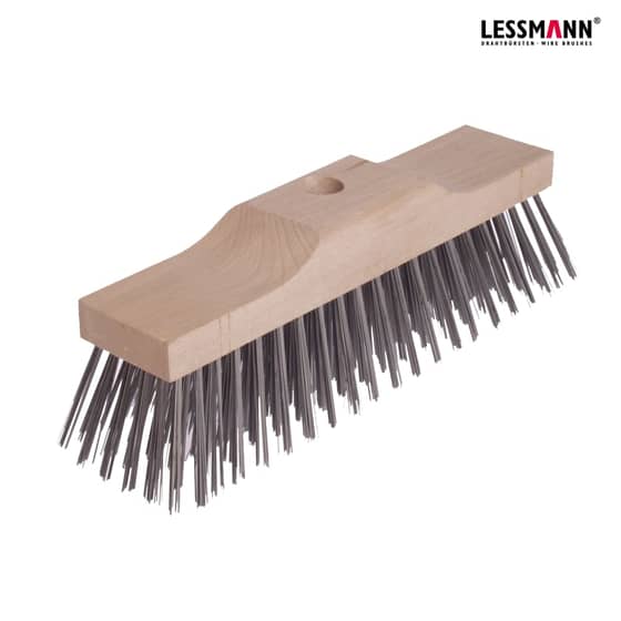 Lessmann Broom Head Raised Wooden Stock 6 Row 300mm x 70mm - 146.201.00