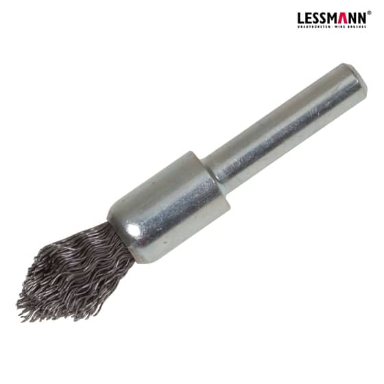 Lessmann Pointed End Brush with Shank 12/60 x 20mm 0.30 Steel Wire - 451.162