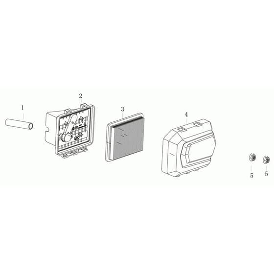 LH 48 TK -  - Efco Rotary Mower Air Filter Diagram