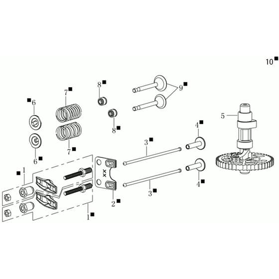 LH 48 TK -  - Efco Rotary Mower Reed valve kit Diagram
