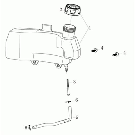 LH 48 TK -  - Efco Rotary Mower Tank Diagram