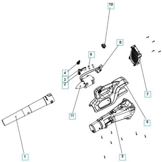 McCulloch Li-40GB - 2016-10 - Assembly Parts Diagram