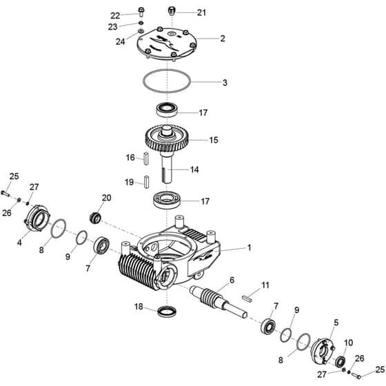 Belle Lightweight Pro - Pro Tilt Trowels - Gearbox  Assembly