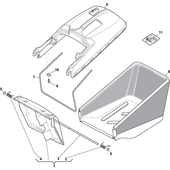 LINER 16S Li - 2016 - 299439007/AT6 - Atco Rotary Mower Grasscatcher Diagram
