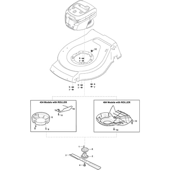 LINER 16S Li - 2017-2020 - 299439007/AT7 - Atco Rotary Mower Blade Diagram