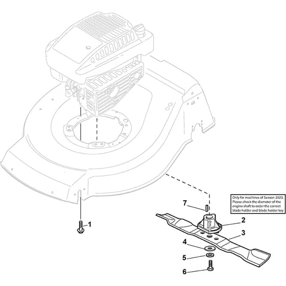 LINER 18 - 2012-2013 - 299484027/AT2 - Atco Rotary Mower Blade Diagram