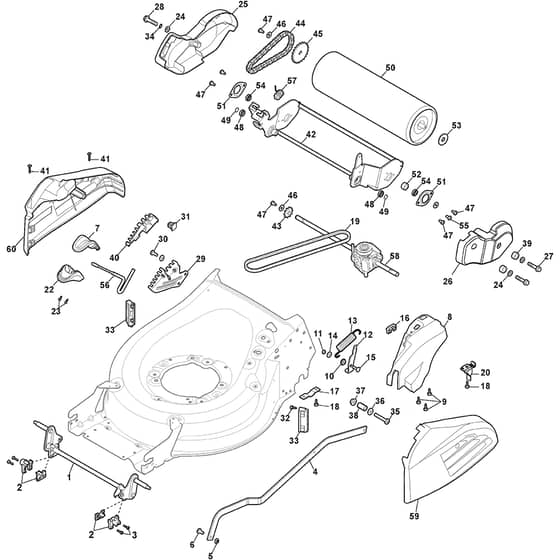 LINER 19SH VSC - 2021 - 294519537/AT1 - Atco Rotary Mower Deck Diagram
