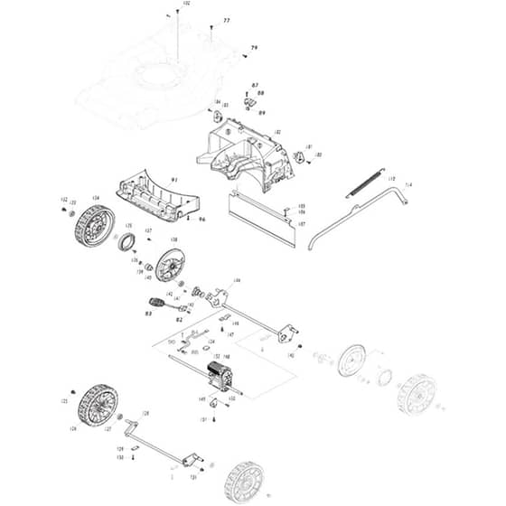 Makita LM002G - Cordless Lawn Mower - Power Tool 04 Diagram