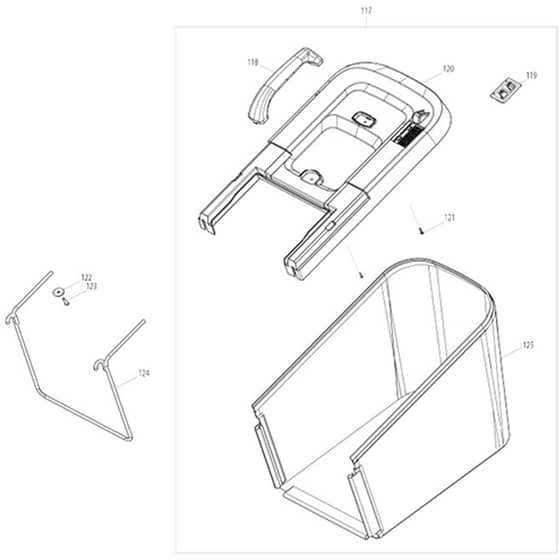 Makita LM003G - Cordless Lawn Mower - Power Tool 04 Diagram