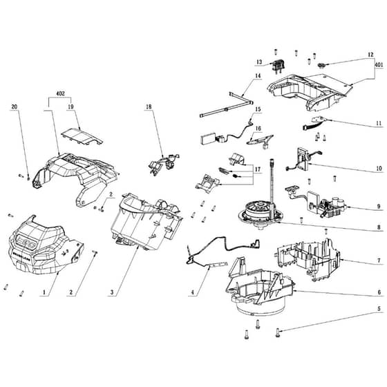 EGO LM1700E-SP - Lawnmower (Feb 2023) Power Unit Diagram