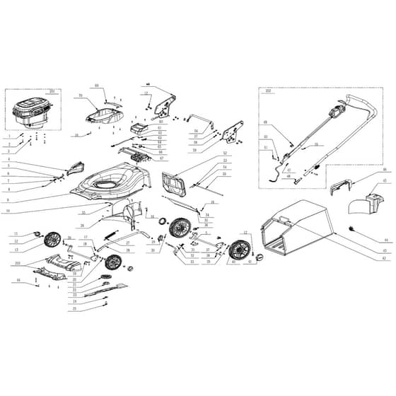 EGO LM2010E - Lawnmower (Jan 2022) Main Assy Diagram