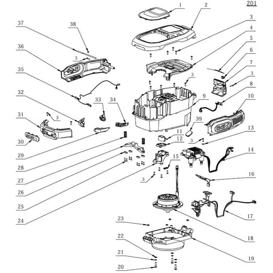 EGO LM2120E-SP - Lawnmower (Jan 2022) Power Unit Diagram