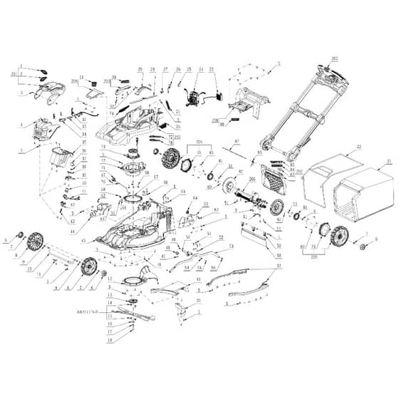 EGO LM2230E-SP - Lawnmower (Feb 2025) Main Assy Diagram