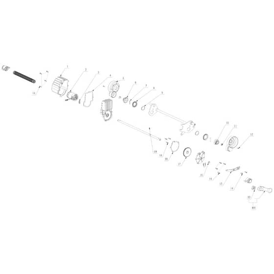 EGO LMX5300SP - Professional-X Lawnmower (Apr 2024) Self-Propelle Unit Assy Diagram