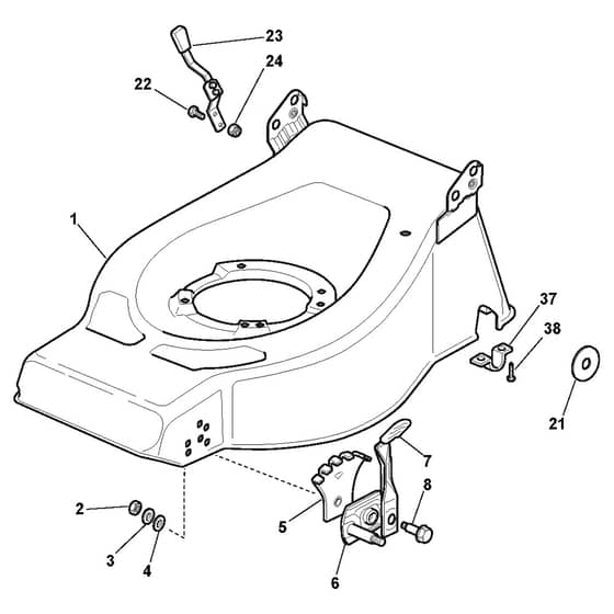 LOTTUS 46SG - 2013 - 298506048/ALX - Castel Garden Rotary Mower Deck and Height Adjusting Diagram