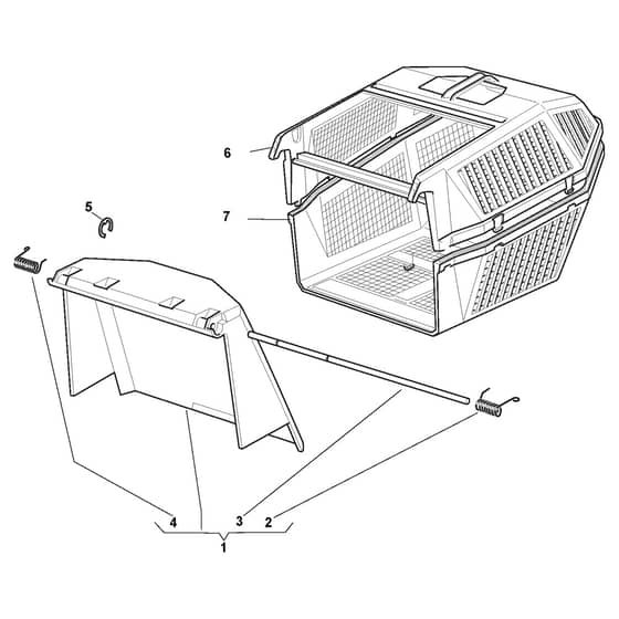 LOTTUS 46SG - 2013 - 298506048/ALX - Castel Garden Rotary Mower Grass Catcher Diagram