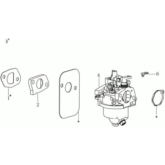 LR 44 PK (K 605) EURO 5 -  - Efco Rotary Mower Carburettor Diagram