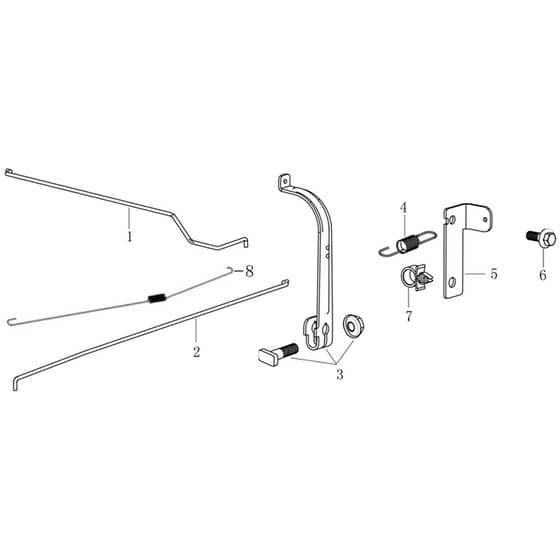 LR 44 PK (K 605) EURO 5 -  - Efco Rotary Mower Control lever Diagram