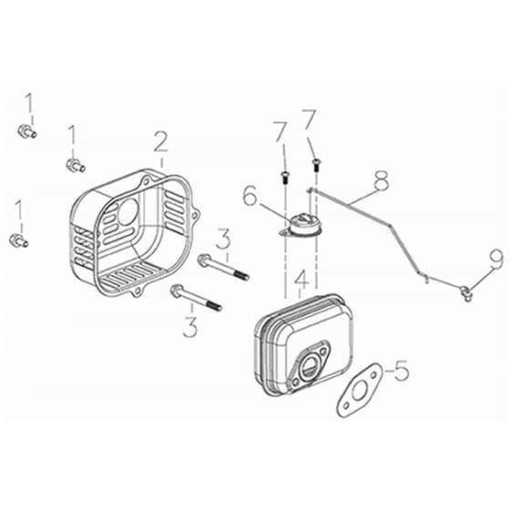 LR 44 TK (K450) -  - Efco Rotary Mower Muffler Diagram