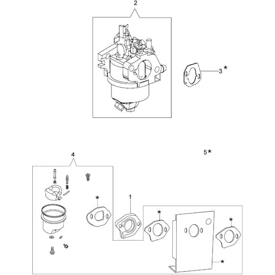 LR 48 PK COMFORT (K500) -  - Efco Rotary Mower Carburettor Diagram